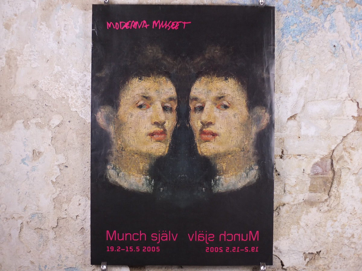 2005 Edvard Munch Poster, Self portrait 1886, Moderna Museet Stockholm, Expressionism, Symbolism, gallery exhibition, wall art decor