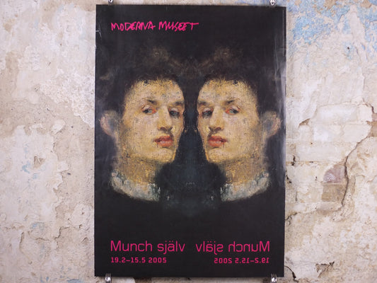2005 Edvard Munch Poster, Self portrait 1886, Moderna Museet Stockholm, Expressionism, Symbolism, gallery exhibition, wall art decor