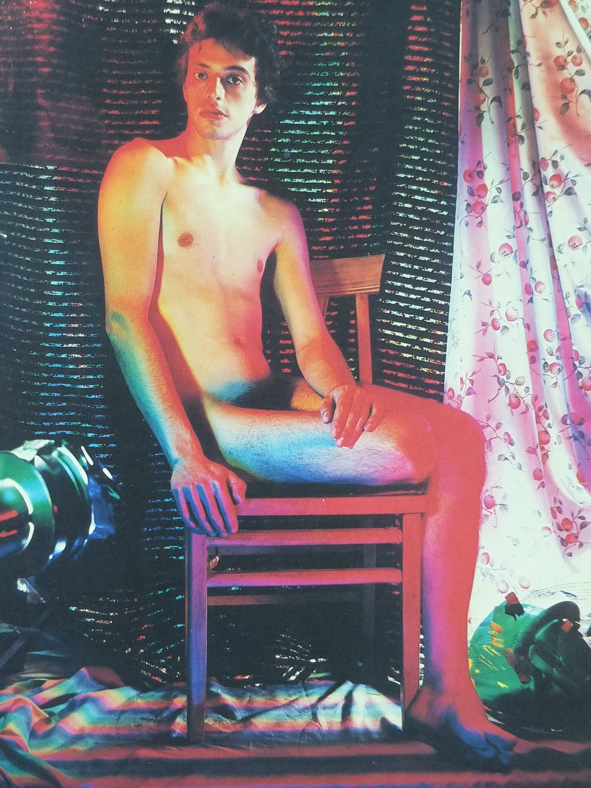 1985 Lucas Samaras Poster, male nude, Polaroid fotografier 1969-83, Louisiana, Copenhagen, photography gallery exhibition, wall art decor