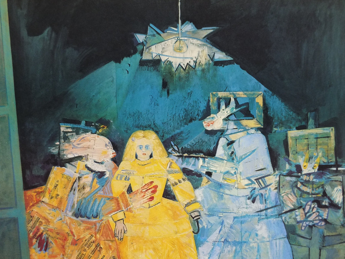 1984 Louis Cane Poster, Les Menines or The Women, abstract painting, artist gallery exhibition, wall art decor