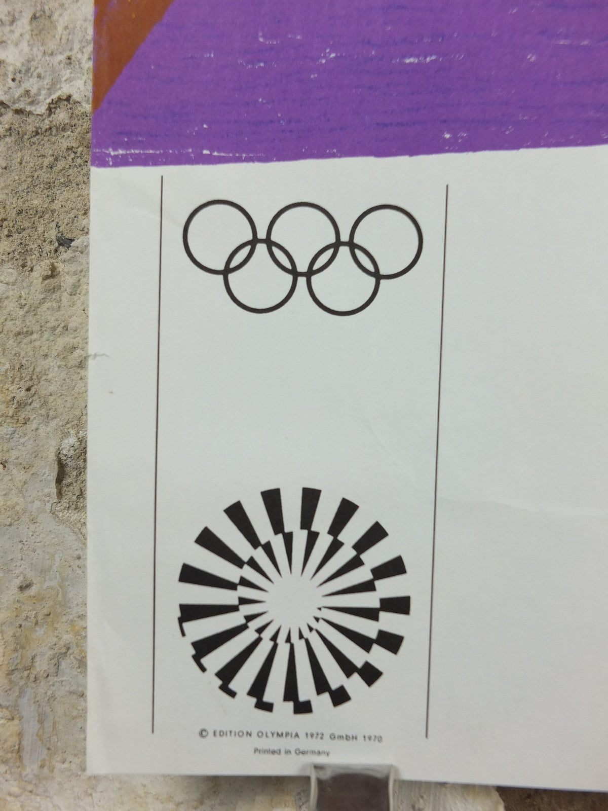 1972 Munich Olympics Poster, Piero Dorazio, Coloured Ribbons, sport, Olympische Spiele Munchen, wall art decor