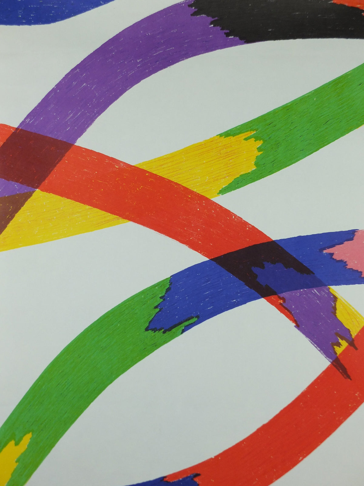 1972 Munich Olympics Poster, Piero Dorazio, Coloured Ribbons, sport, Olympische Spiele Munchen, wall art decor