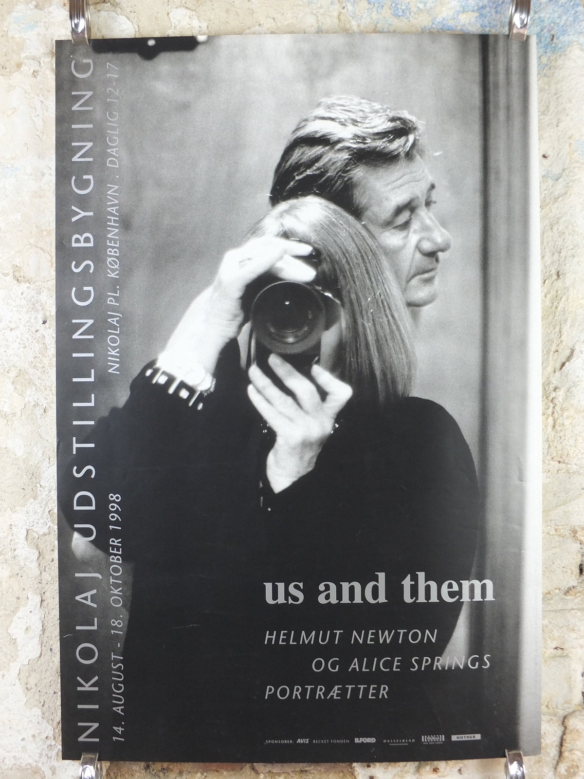 1998 Helmut Newton Poster, Us and Them, Helmut Newton and June Newton, "Alice Springs", Photography, gallery exhibition, wall art decor