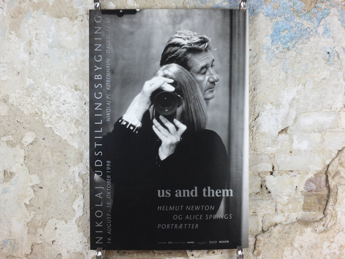 1998 Helmut Newton Poster, Us and Them, Helmut Newton and June Newton, "Alice Springs", Photography, gallery exhibition, wall art decor