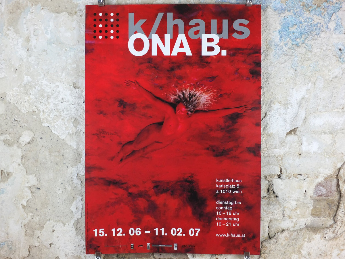 2006 Ona B Poster, Dream 1993, Kunstlerhaus Vienna, scarlet blonde and red nude, Surrealism, wall art decor