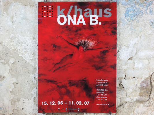 2006 Ona B Poster, Dream 1993, Kunstlerhaus Vienna, scarlet blonde and red nude, Surrealism, wall art decor