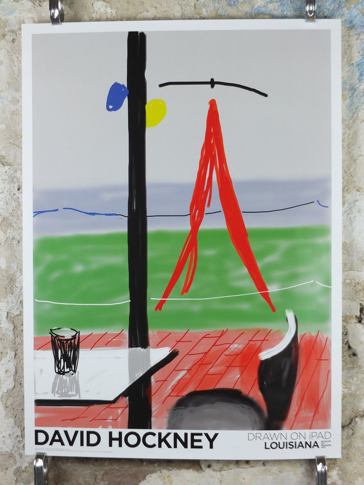 2011 David Hockney Poster, Untitled, Me draw on iPad, Louisiana, surrealism, gallery exhibition wall art decor