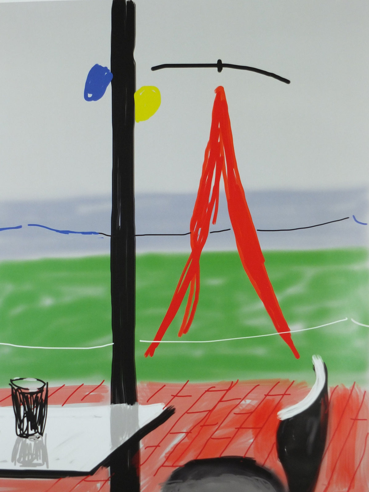 2011 David Hockney Poster, Untitled, Me draw on iPad, Louisiana, Pop Art, gallery exhibition wall art decor