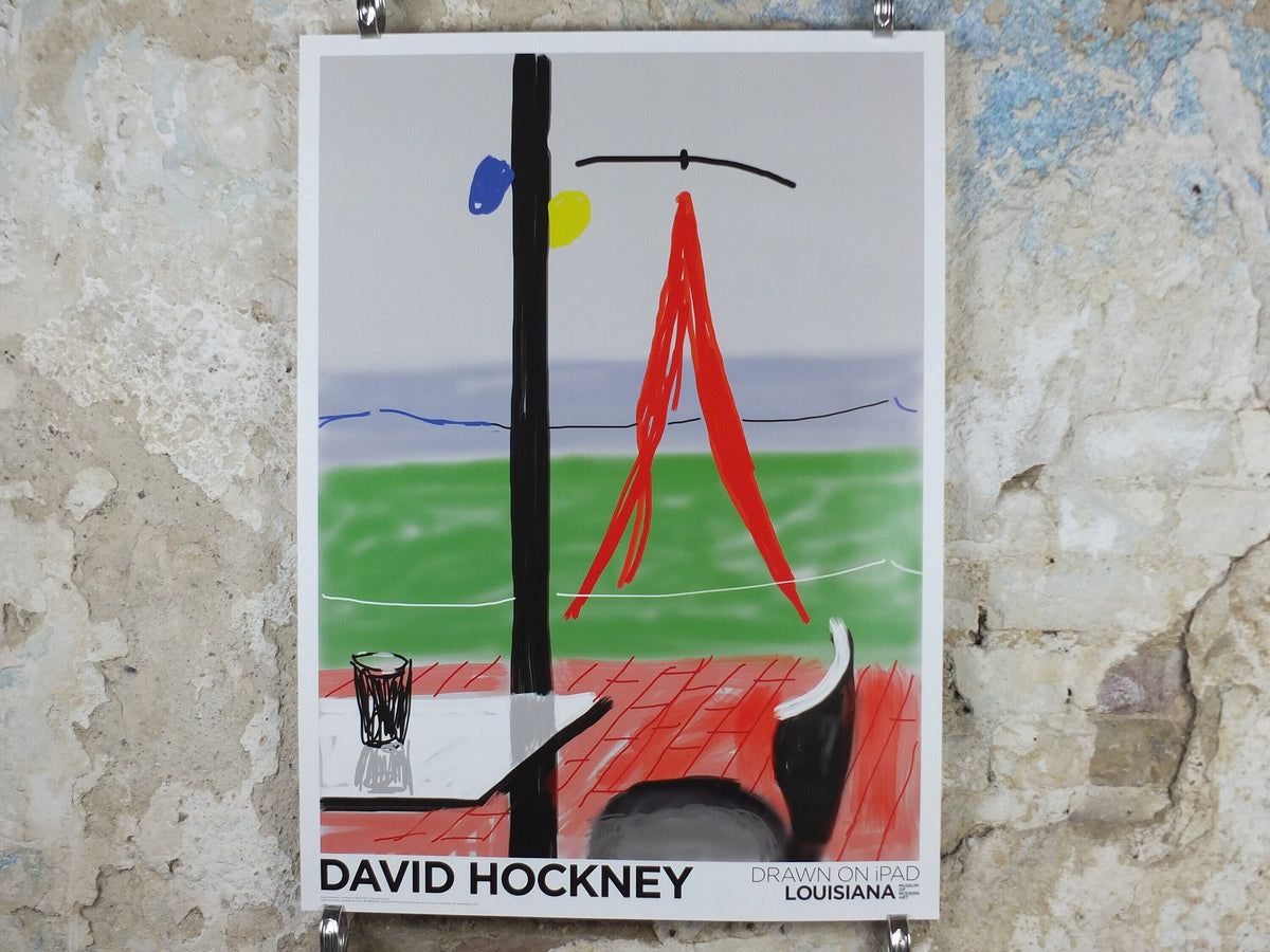 2011 David Hockney Poster, Untitled, Me draw on iPad, Louisiana, Pop Art, gallery exhibition wall art decor