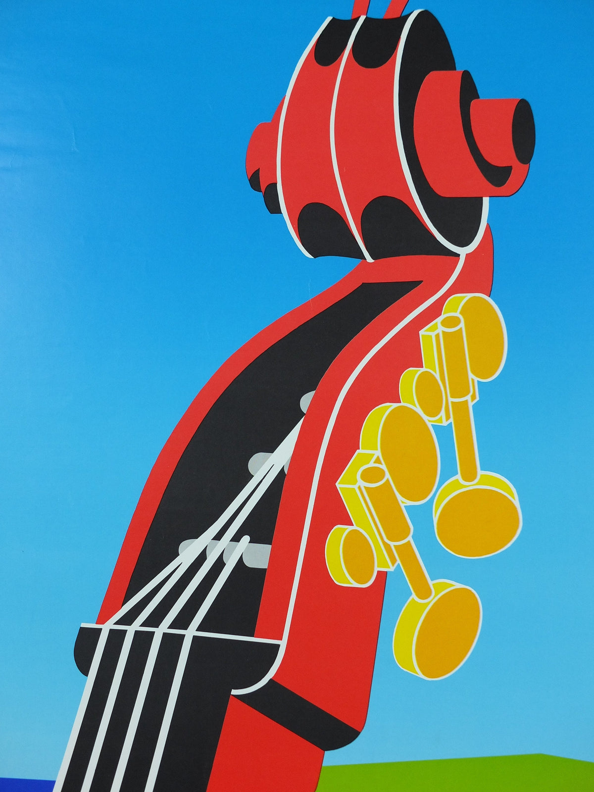 1990 Tunø Music Festival Poster, Seagull on a Bass, a Danish island in the Kattegat, music, wall art decor