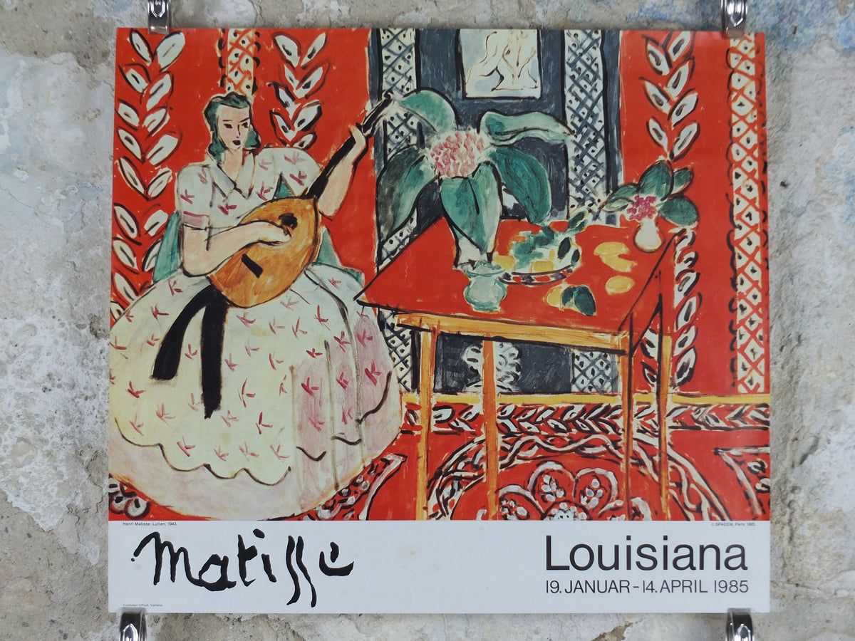 1985 Henri Matisse Poster, The Lute 1943, Fauvism, Modernism, Post-Impressionism expressionism, gallery exhibition wall art decor