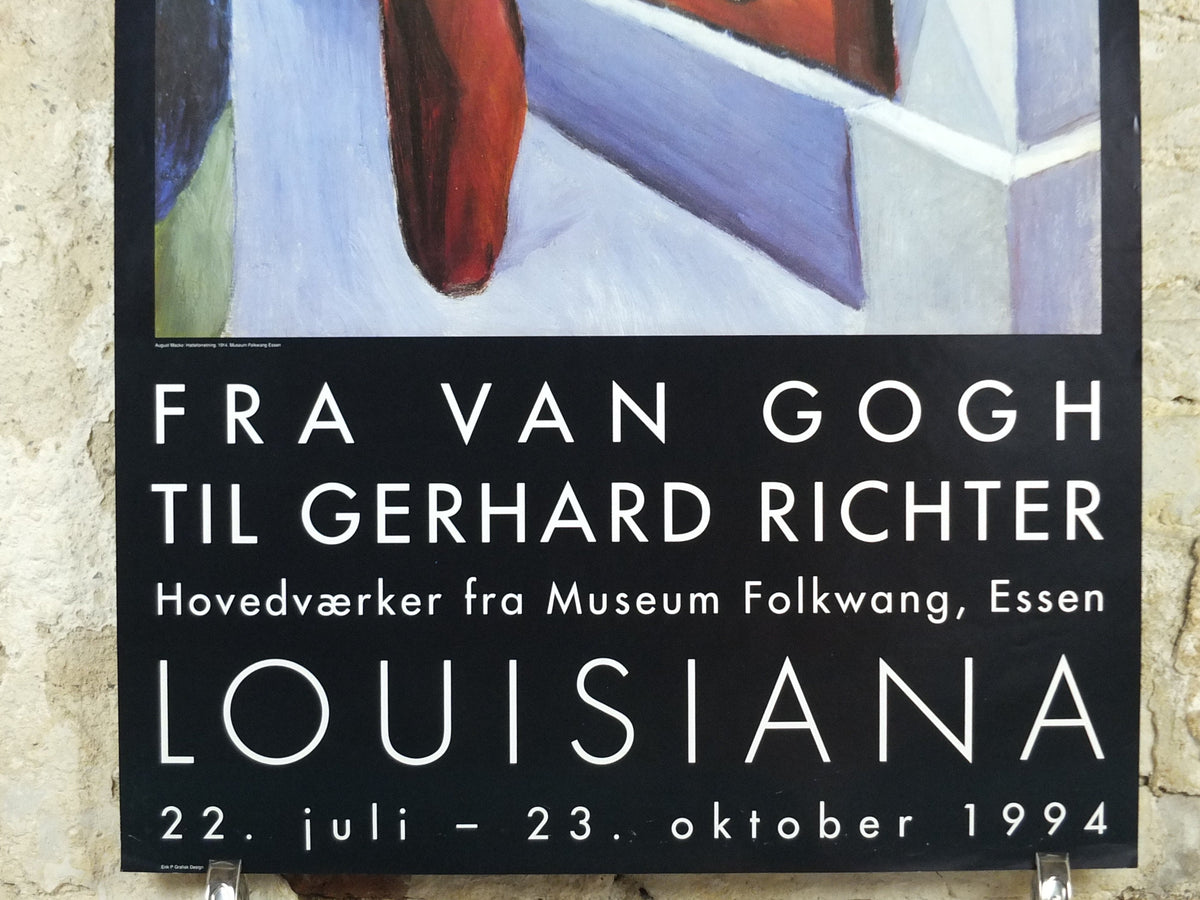 1994 August Macke Poster, In Front of the Hat Shop, Hatteforretning 1914, Der Blaue Reiter, Expressionism gallery exhibition, wall art decor