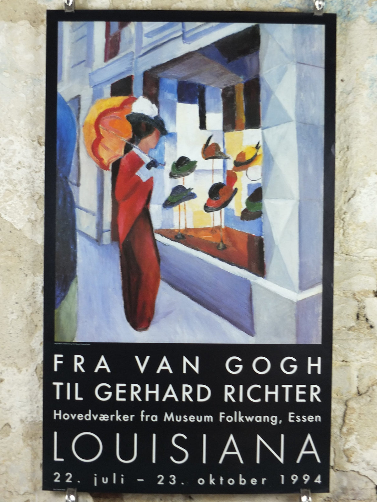 1994 August Macke Poster, In Front of the Hat Shop, Hatteforretning 1914, Der Blaue Reiter, Expressionism gallery exhibition, wall art decor