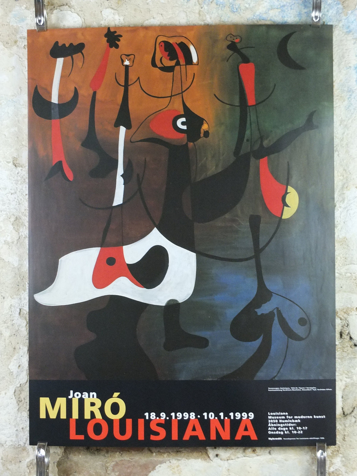 1998 Joan Miro Poster, personnages rhytmiques 1933-34, Surrealism, Fauvism, expressionism, gallery exhibition wall art decor