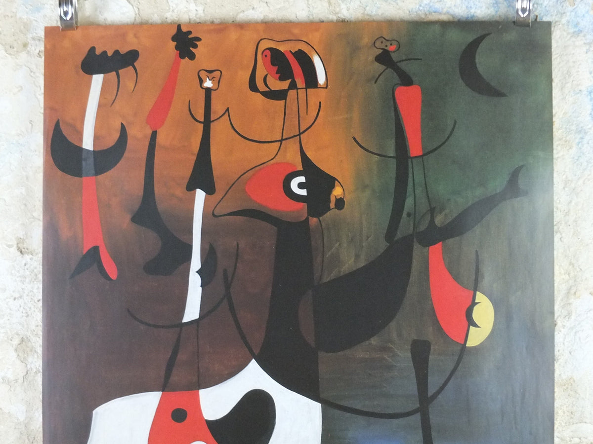 1998 Joan Miro Poster, Rhythmic Characters 1933-34, Surrealism, Fauvism, expressionism, gallery exhibition wall art decor