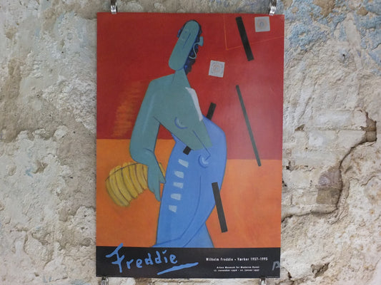 1996 Wilhelm Freddie, Bananas and Flowers 1990, Bananae of Blomster, Abstract Surrealism, gallery exhibition wall art decor