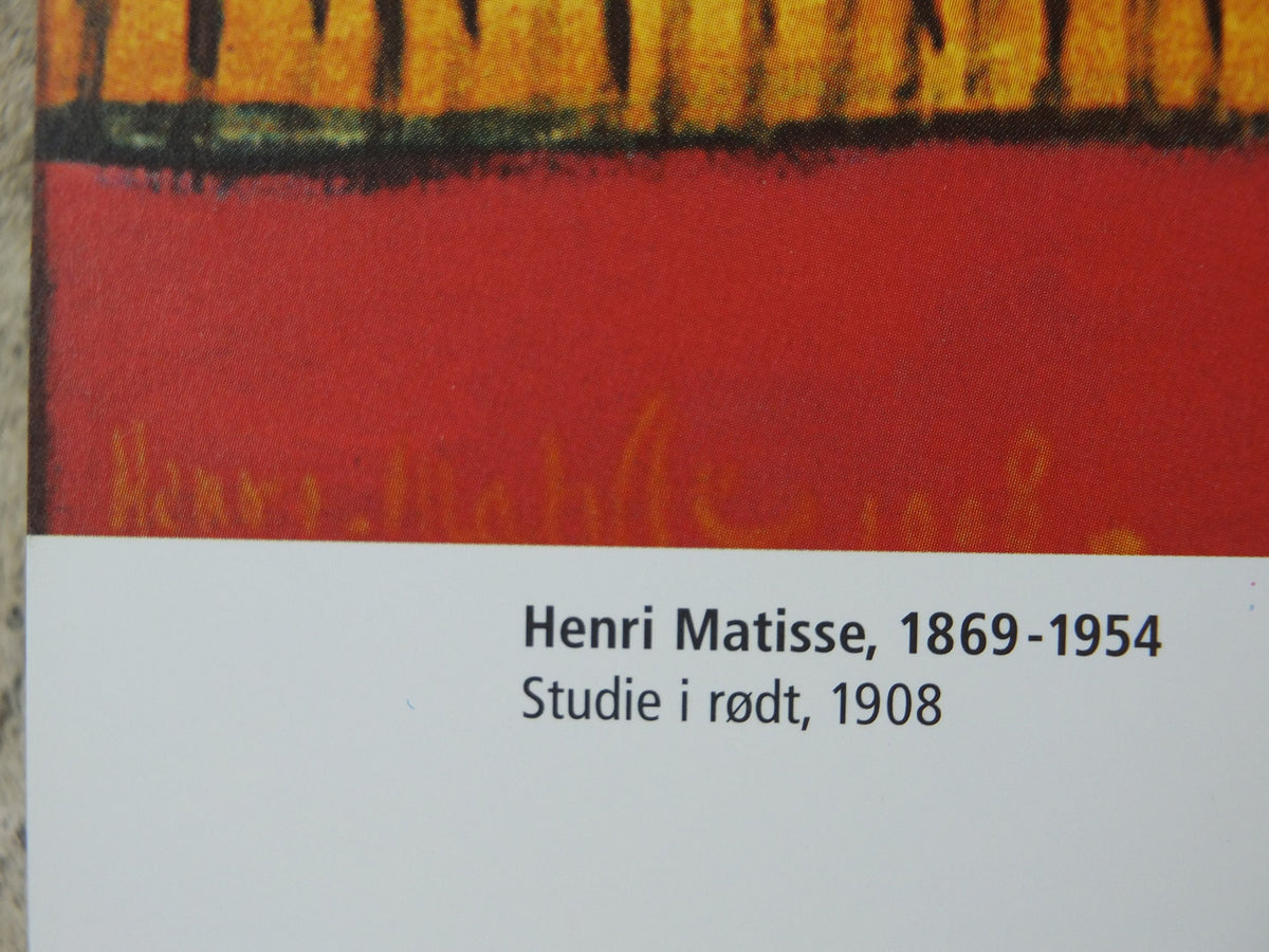 1999 Henri Matisse, Study in Red 1908, studie i rødt, Fauvism, Modernism, Post-Impressionism expressionism gallery exhibition wall art decor