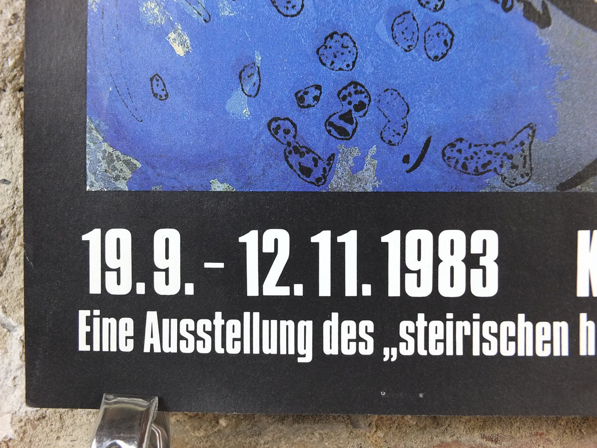 1983 Marc Chagall Poster, Creation, Adam and Eve, Cubism and Expressionism, gallery exhibition, wall art decor