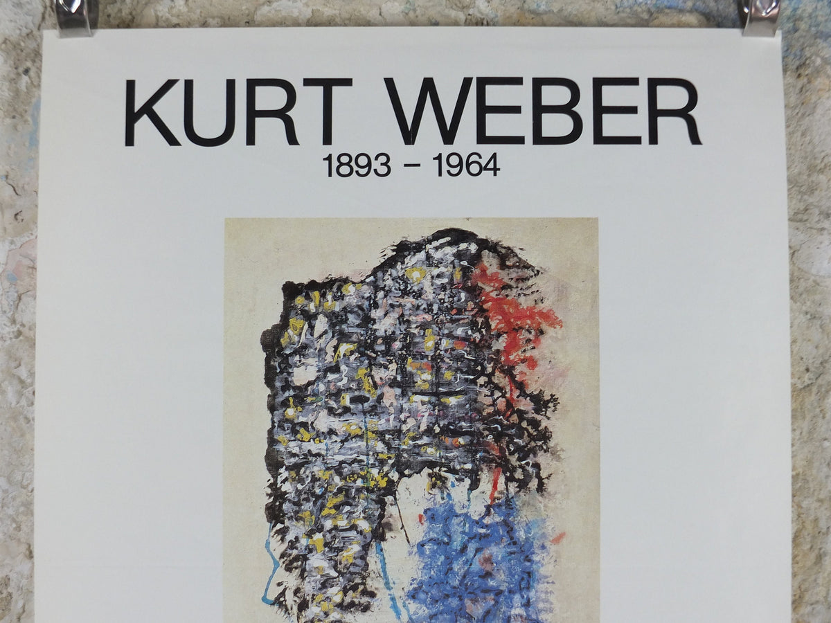 1986 Kurt Weber Poster, Graz Succession painter, Austrian expressionist, artist gallery exhibition, wall art decor