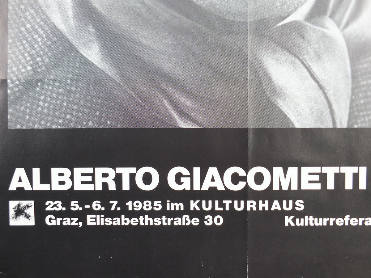 1985 Alberto Giacometti Poster, Self Portrait, Photography, Surrealism, Cubism and Expressionism, gallery exhibition, wall art decor