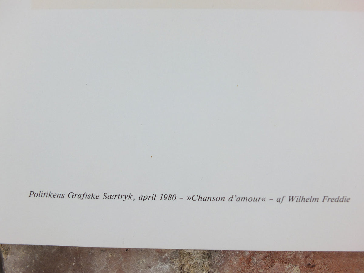 1980 Wilhelm Freddie, Love Songs 1980, Chanson d'amour, Abstract Surrealism, gallery exhibition wall art decor