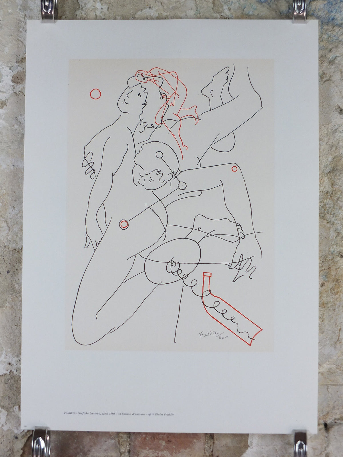 1980 Wilhelm Freddie, Love Songs 1980, Chanson d'amour, Abstract Surrealism, gallery exhibition wall art decor