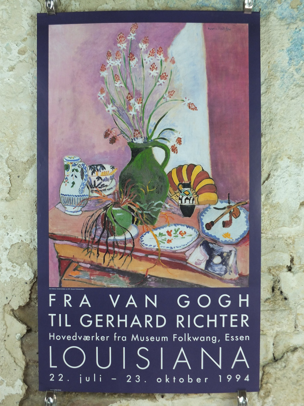 1994 Henri Matisse Poster, Still Life With Asphodels 1902, Nature morte aux asphodèles Fauvism, Modernism gallery exhibition, wall art decor