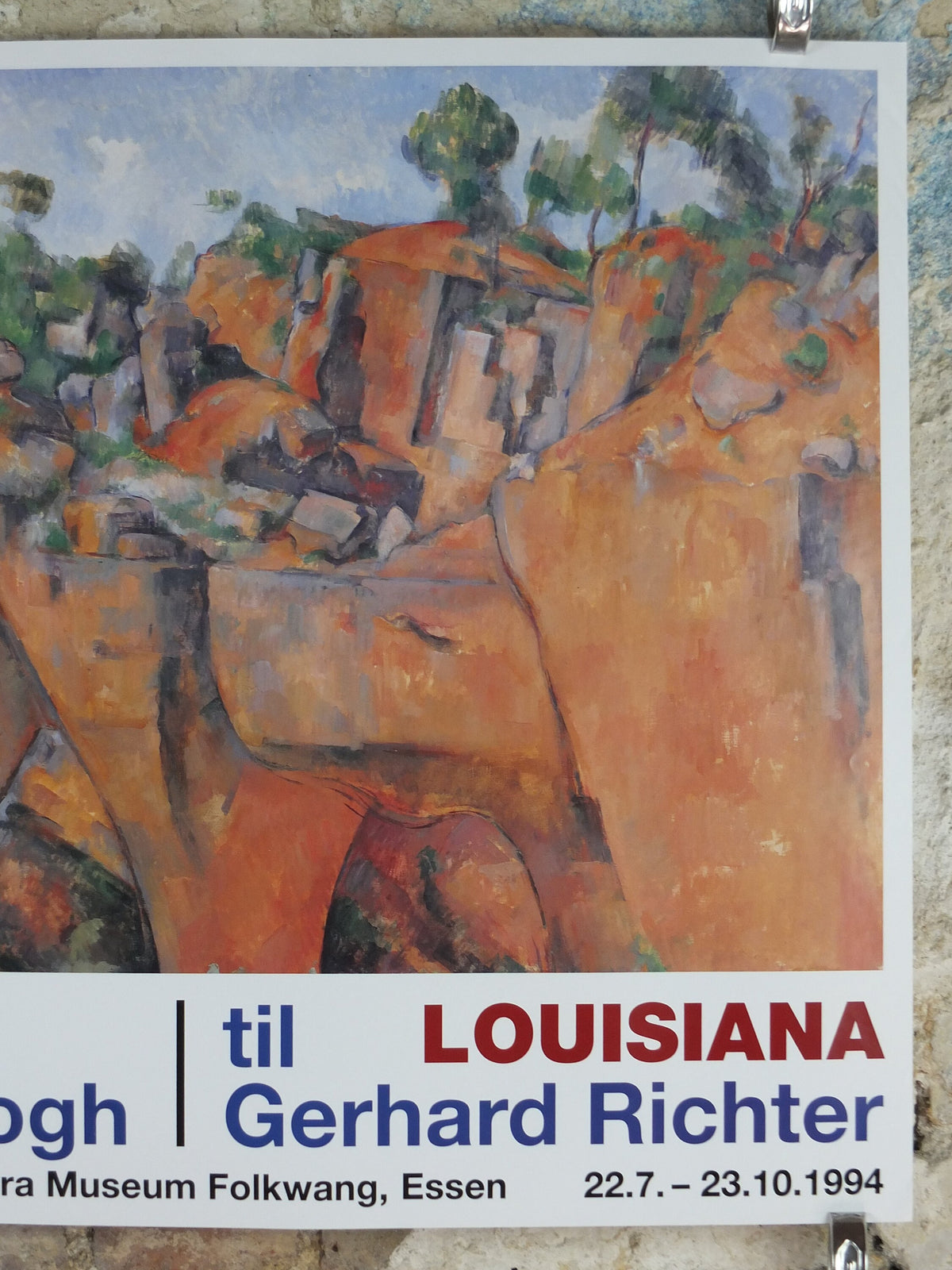 1994 Paul Cezanne Poster, The Bibémus Quarry 1899, Impressionism, Post-Impressionism, Cubism, gallery exhibition, wall art decor