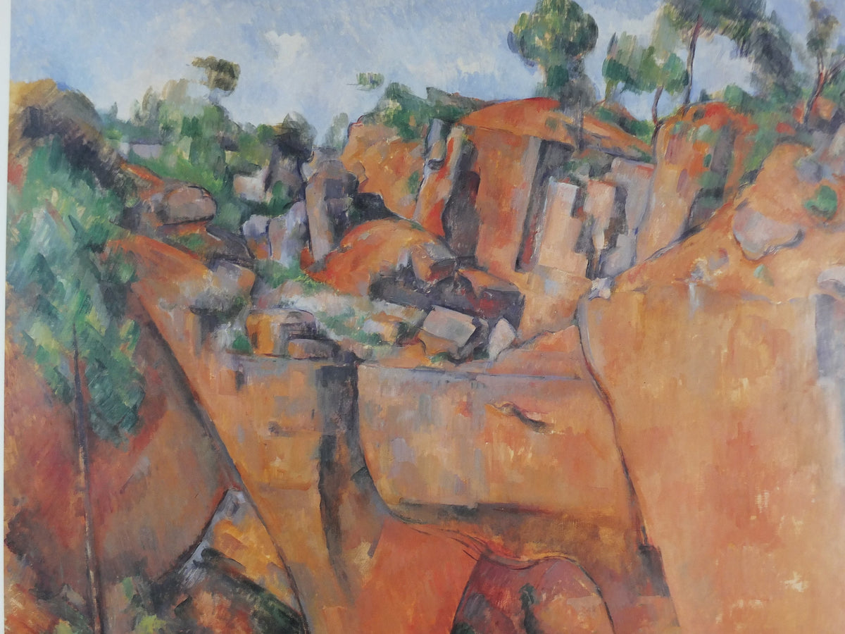 1994 Paul Cezanne Poster, The Bibémus Quarry 1899, Impressionism, Post-Impressionism, Cubism, gallery exhibition, wall art decor