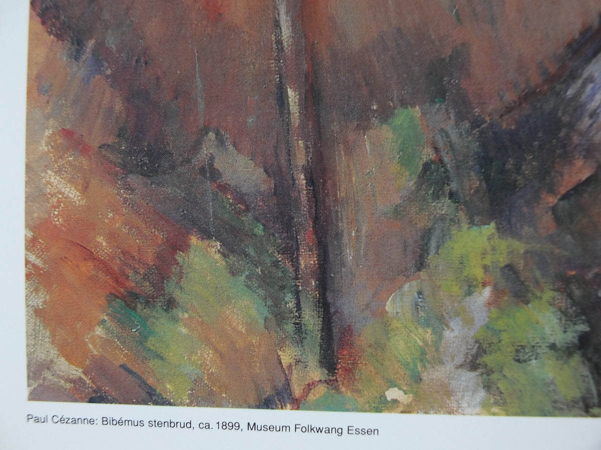 1994 Paul Cezanne Poster, The Bibémus Quarry 1899, Impressionism, Post-Impressionism, Cubism, gallery exhibition, wall art decor