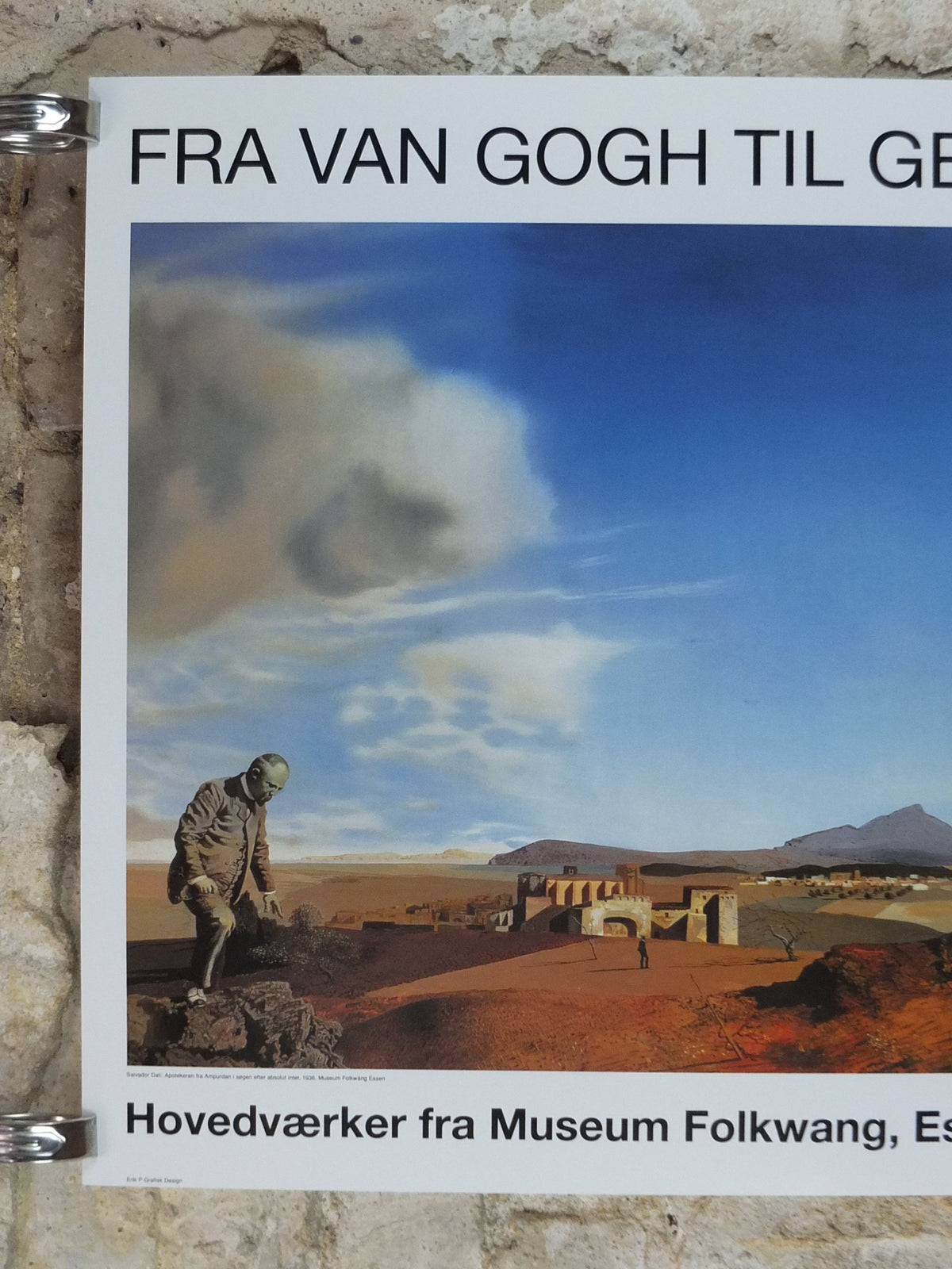 1994 Salvadore Dali Poster, The Pharmacist of Ampurdan Seeking Absolutely Nothing, 1936, Surrealism, gallery exhibition, wall art decor