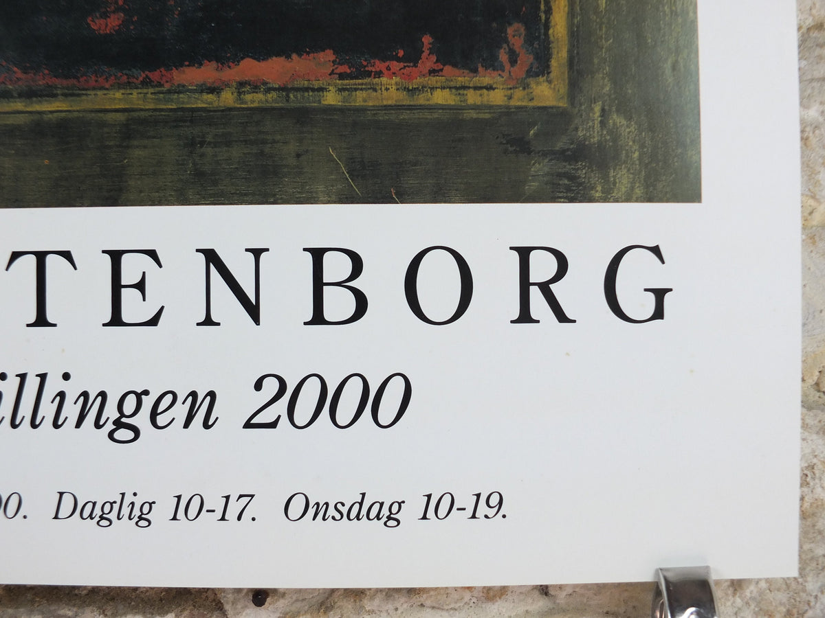 2000 Charlottenborg Poster, Cherub with Flowers, gallery exhibition, wall art decor