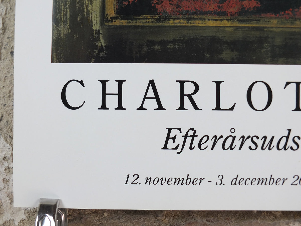 2000 Charlottenborg Poster, Cherub with Flowers, gallery exhibition, wall art decor