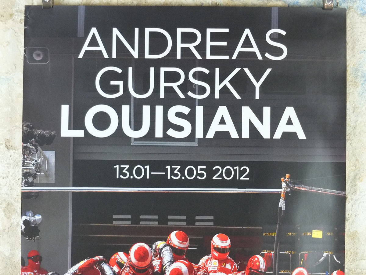 2012 Andreas Gursky Poster, F1 Boxenstopp I 2007, Formula One Racing, Louisiana, Copenhagen, photography gallery exhibition, wall art decor