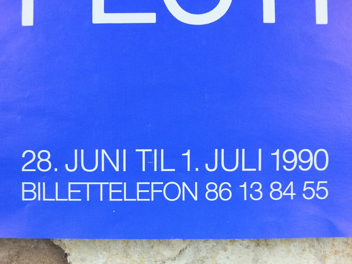 1990 Tunø Music Festival Poster, Seagull on a Bass, a Danish island in the Kattegat, music, wall art decor