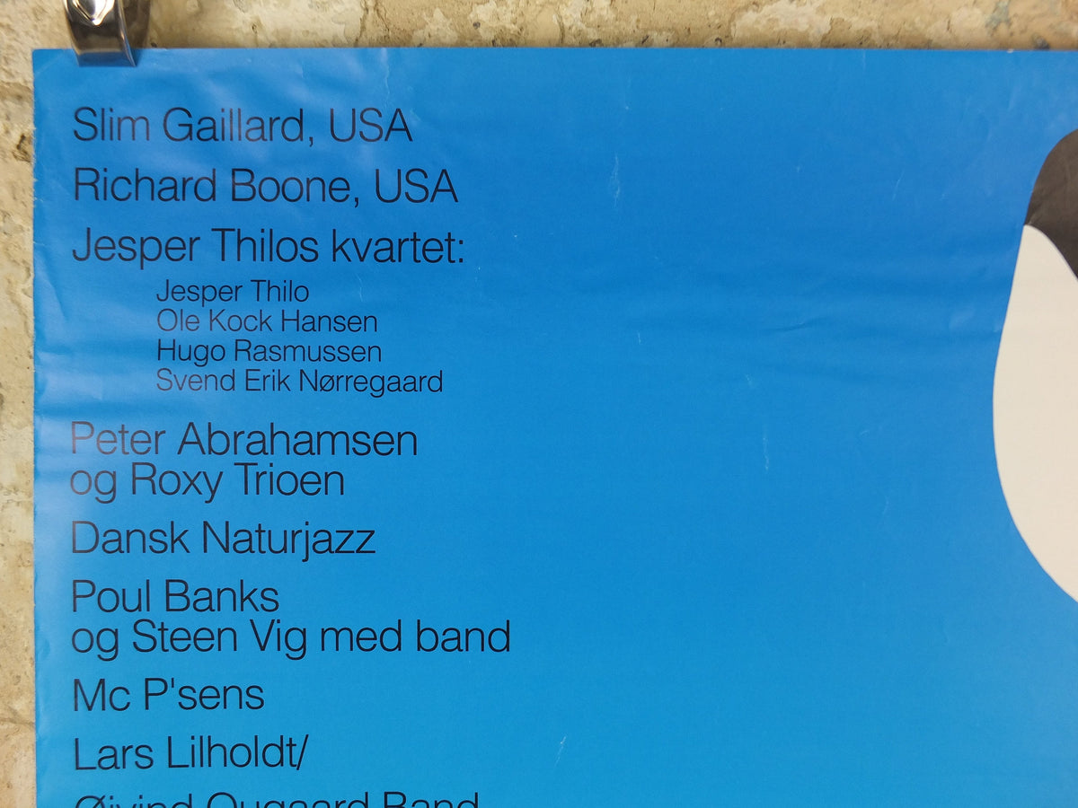 1990 Tunø Music Festival Poster, Seagull on a Bass, a Danish island in the Kattegat, music, wall art decor