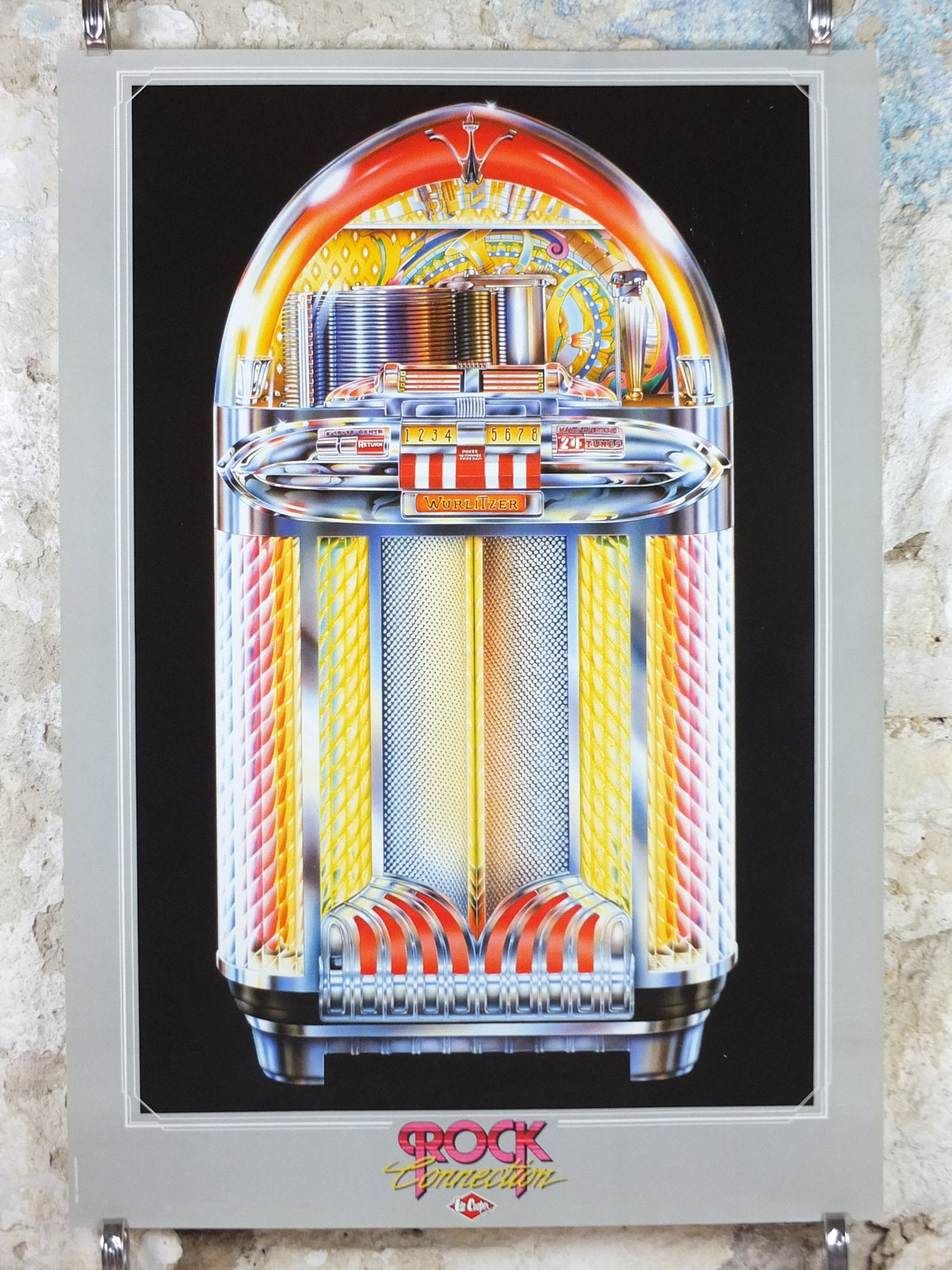 1980s Wurlizter 1100 Jukebox Poster, colourful retro advertising for the grandest music players ever, gifts for music lovers, wall art decor