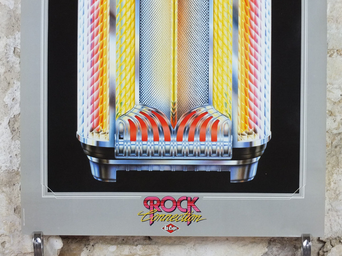 1980s Wurlizter 1100 Jukebox Poster, colourful retro advertising for the grandest music players ever, gifts for music lovers, wall art decor