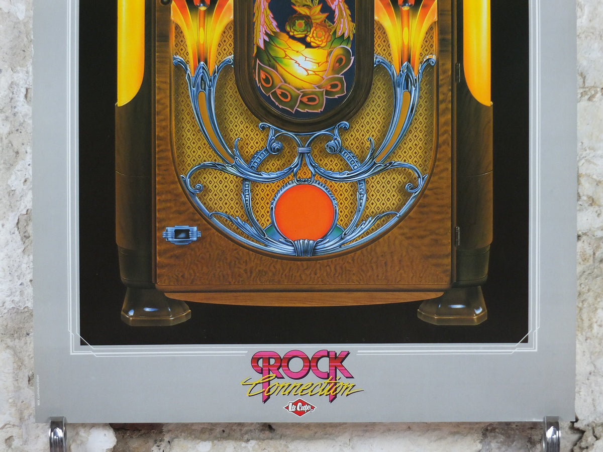 1980s Wurlizter 850 Jukebox Poster, colourful retro advertising for the grandest music players ever, gifts for music lovers, wall art decor