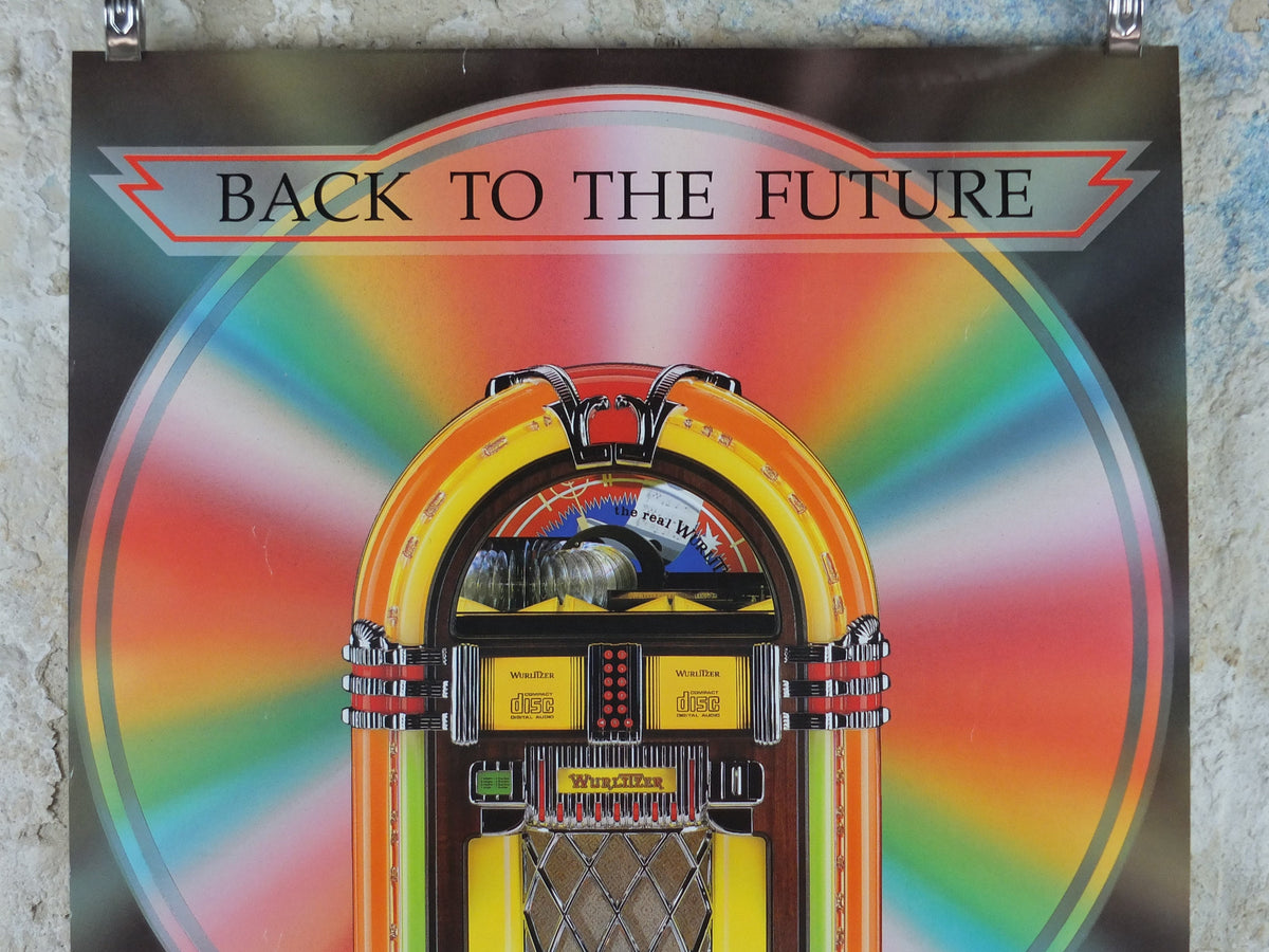 1980s Wurlizter Jukebox Poster, colourful retro advertising for the grandest music players ever, gifts for music lovers, wall art decor