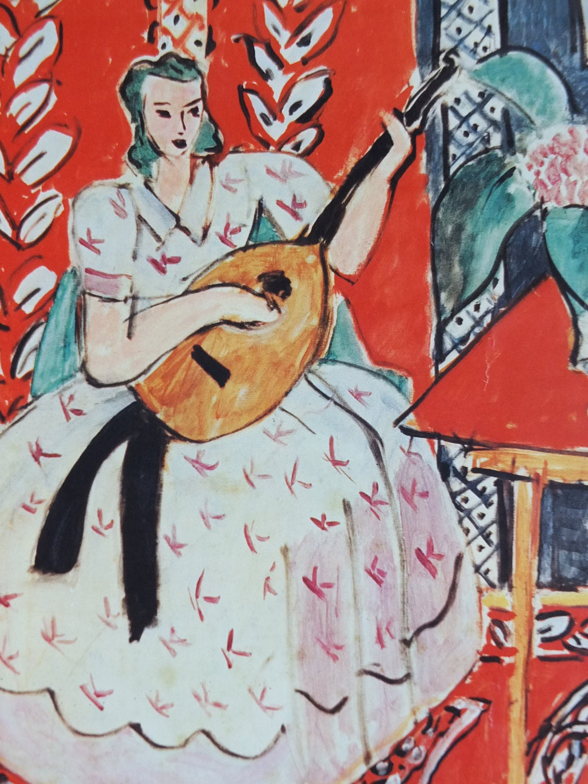 1985 Henri Matisse Poster, The Lute 1943, Fauvism, Modernism, Post-Impressionism expressionism, gallery exhibition wall art decor