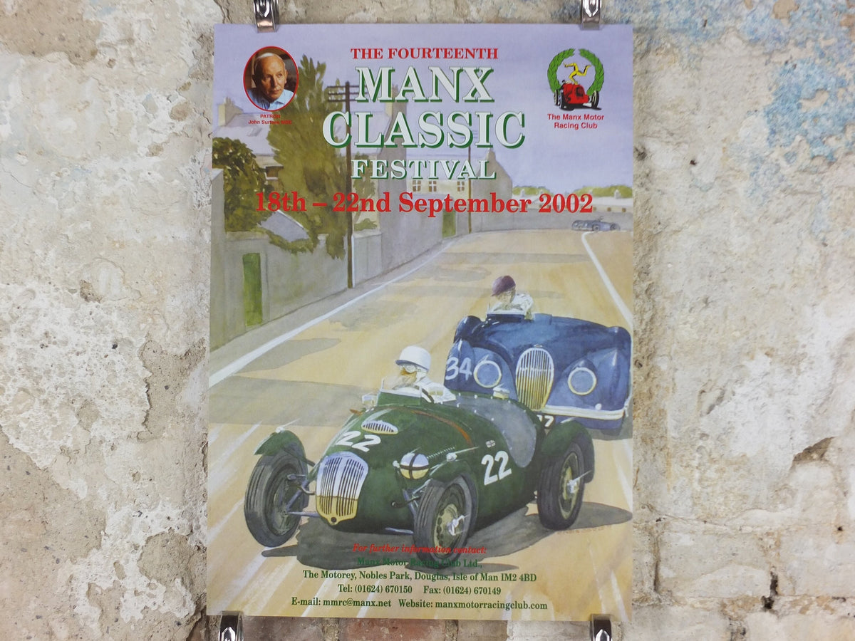 2002 The 14th Manx Classic, Vintage Car Rally enthusiasts, Isle of Man, motor sport motorsport, wall art decor