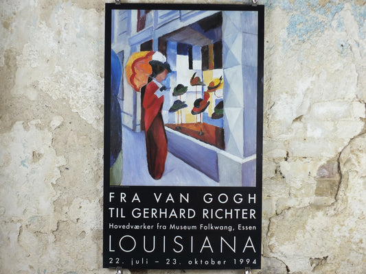 1994 August Macke Poster, In Front of the Hat Shop, Hatteforretning 1914, Der Blaue Reiter, Expressionism gallery exhibition, wall art decor