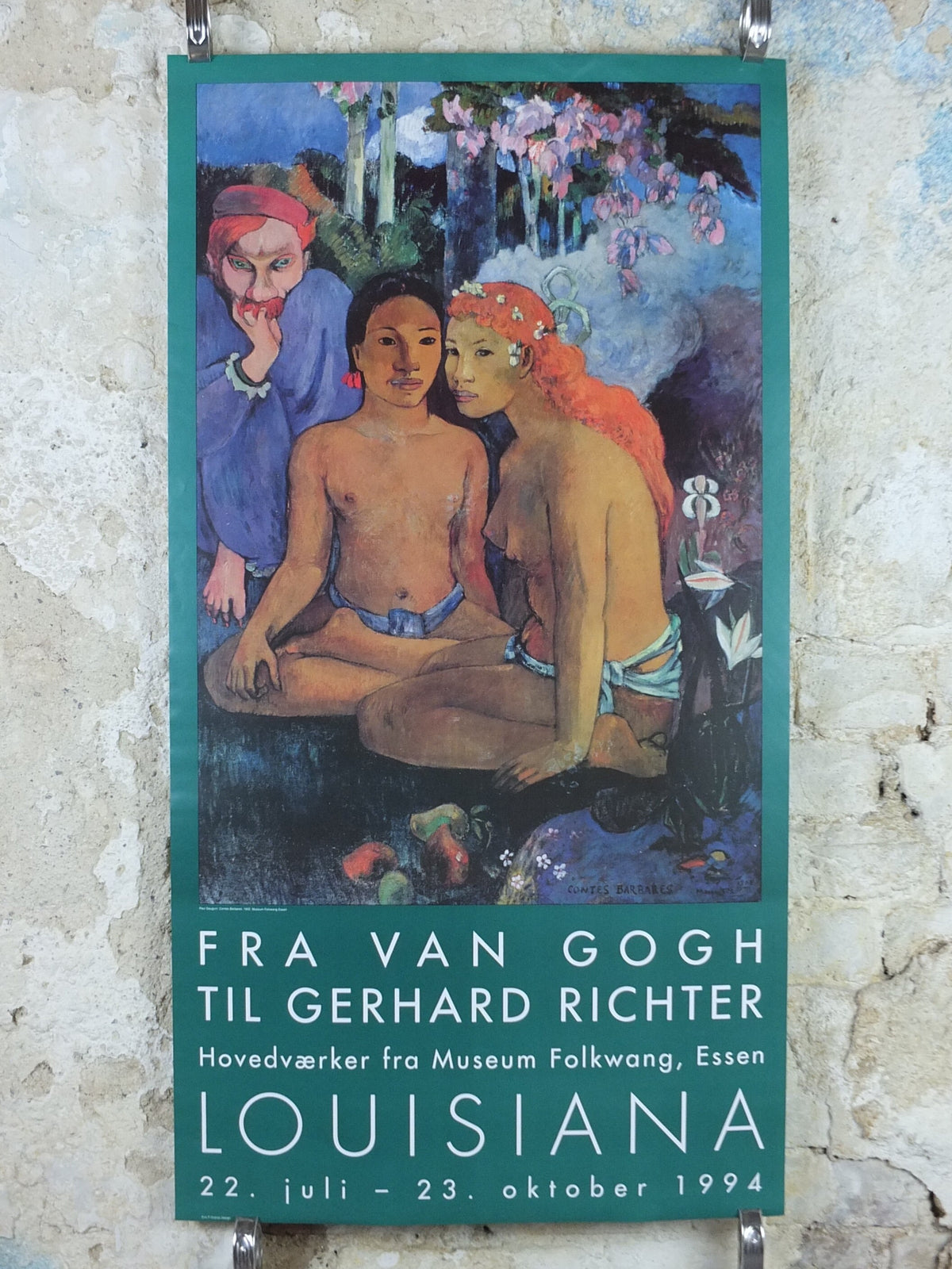 1994 Paul Gauguin Poster, Barbarian Tales, Contes Barabares 1902, Post Expressionism gallery exhibition, wall art decor