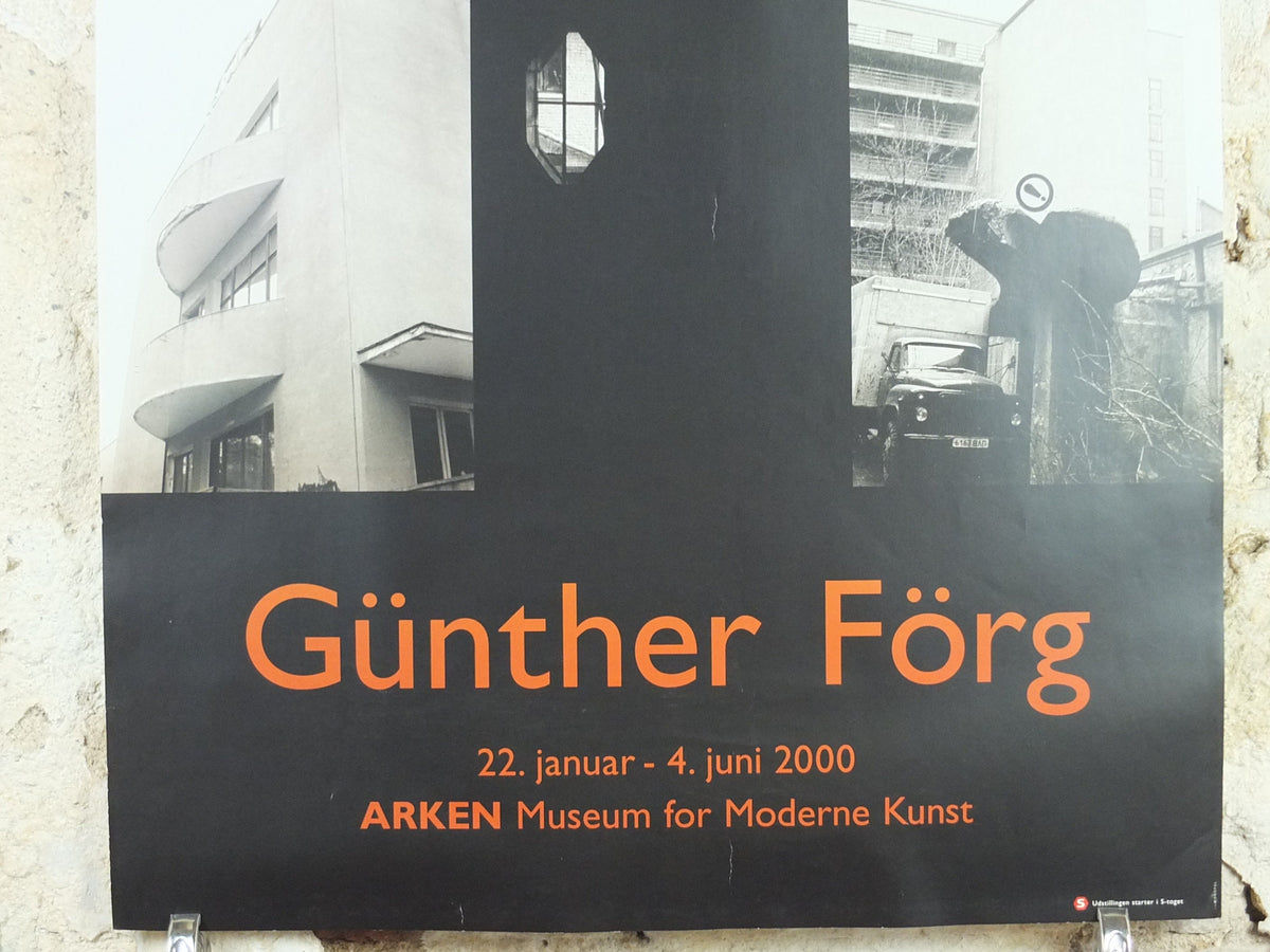 2000 Günther Förg Poster, Arken Copenhagen, Modern Art and Photography, artist gallery exhibition, wall art decor