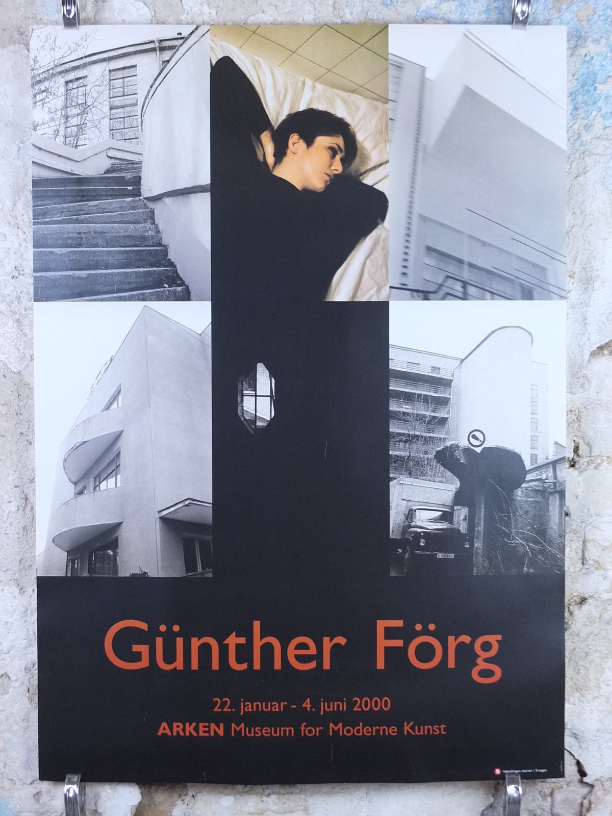 2000 Günther Förg Poster, Arken Copenhagen, Modern Art and Photography, artist gallery exhibition, wall art decor