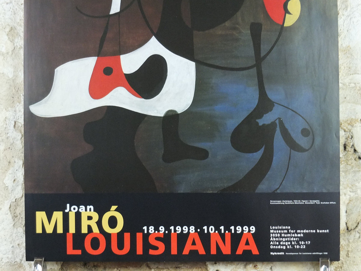 1998 Joan Miro Poster, Rhythmic Characters 1933-34, Surrealism, Fauvism, expressionism, gallery exhibition wall art decor
