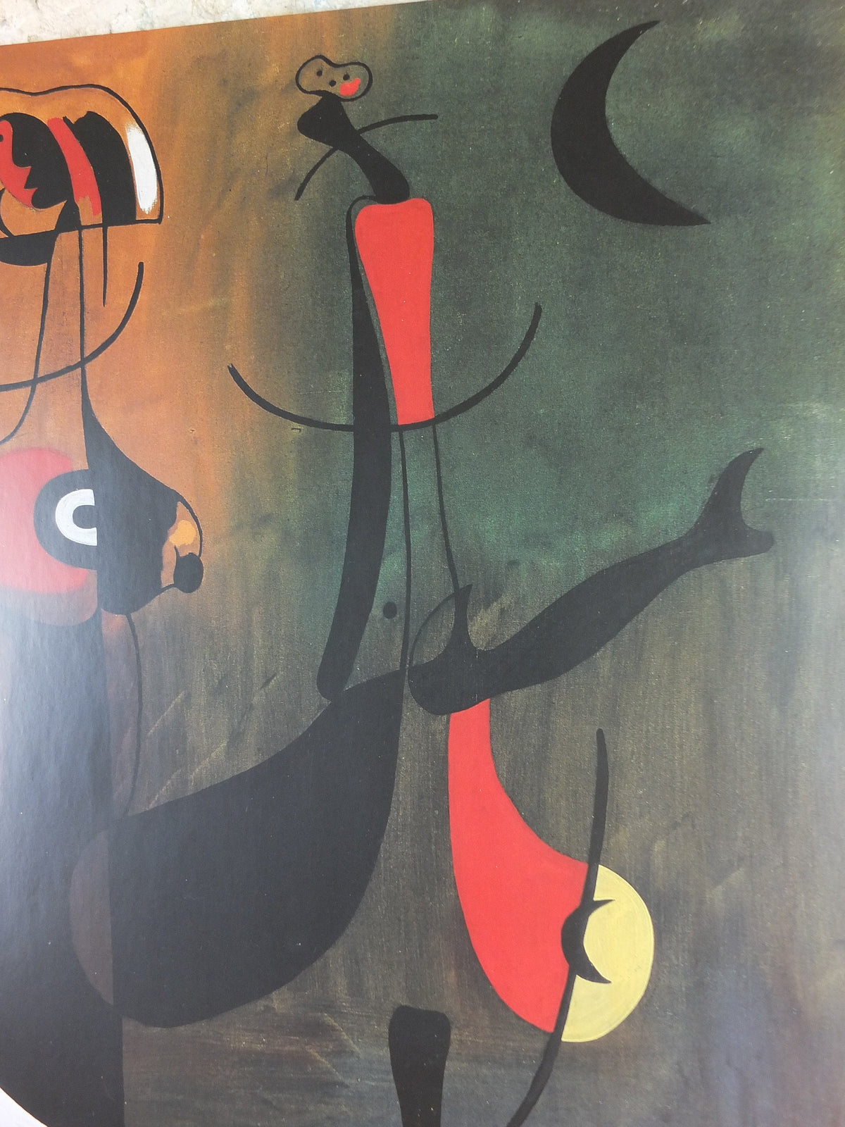 1998 Joan Miro Poster, Rhythmic Characters 1933-34, Surrealism, Fauvism, expressionism, gallery exhibition wall art decor