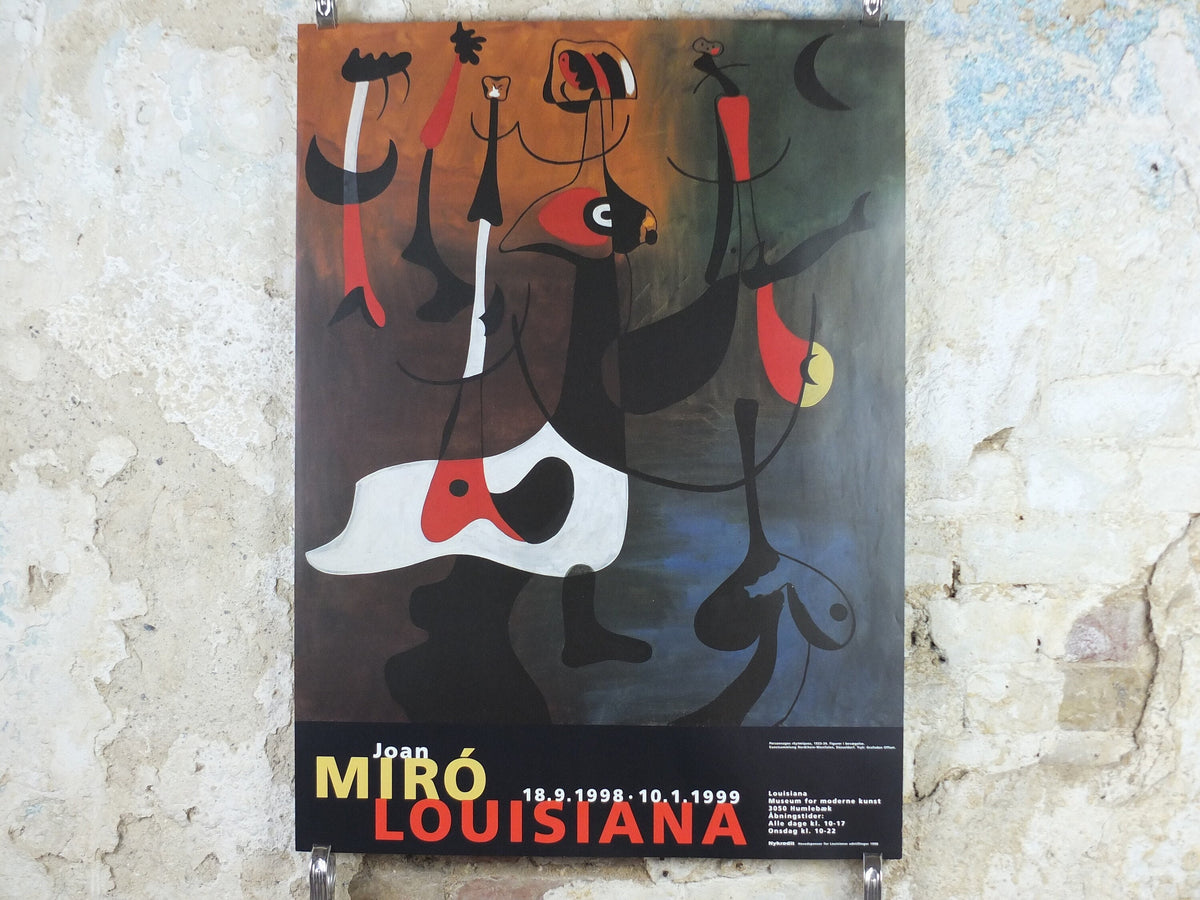 1998 Joan Miro Poster, Rhythmic Characters 1933-34, Surrealism, Fauvism, expressionism, gallery exhibition wall art decor