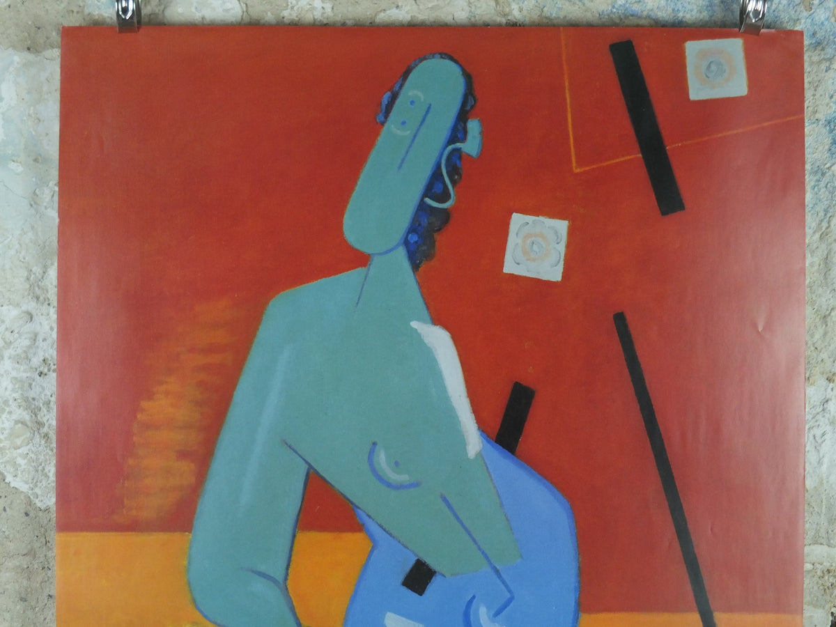 1996 Wilhelm Freddie, Bananas and Flowers 1990, Bananae of Blomster, Abstract Surrealism, gallery exhibition wall art decor